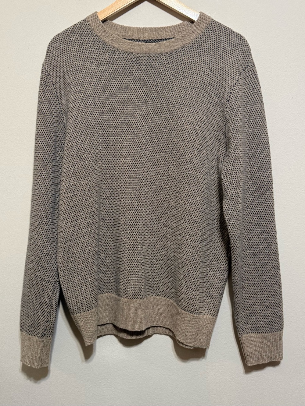 Men J. Crew Rugged merino wool-blend bird's-eye sweater Medium EUC